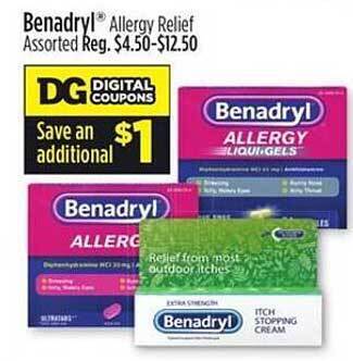 Dollar General Benadryl Allergy Relief offer
