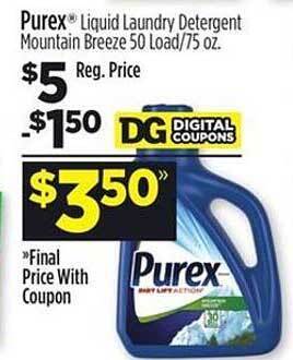 Dollar General Purex Liquid Laundry Detergent offer