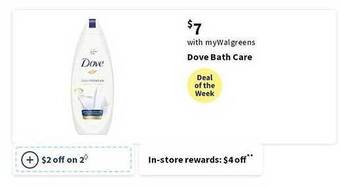 Walgreens Dove Bath Care offer