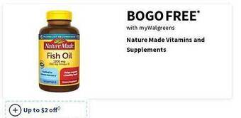 Walgreens Nature Made Vitamins And Supplements offer