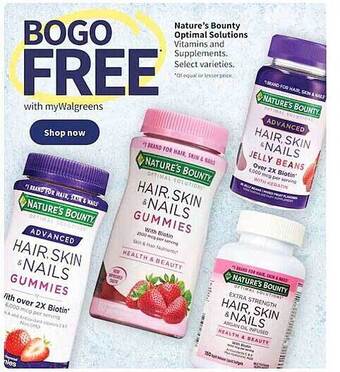 Walgreens Nature's Bounty Optimal Solutions Vitamins And Supplements offer