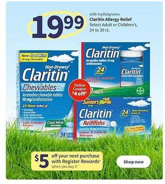 Walgreens Claritin Allergy Relief offer