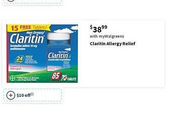 Walgreens Claritin Allergy Relief offer