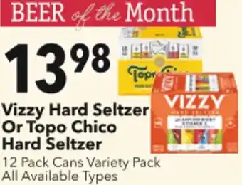 Coborn's Vizzy Hard Seltzer Or Topo Chico Hard Seltzer offer