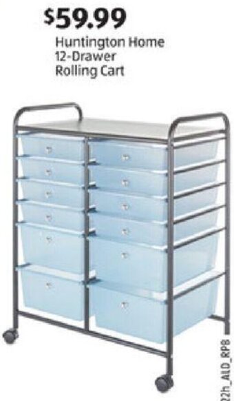 Aldi Huntington Home 12-Drawer Rolling Cart offer