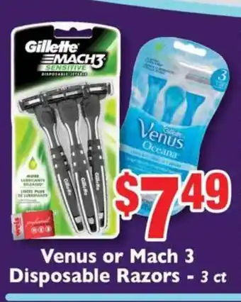 Weis Markets Venus Or Mach 3 Disposable Razors offer