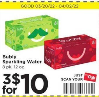 Cub Foods Bubly Sparkling Water offer