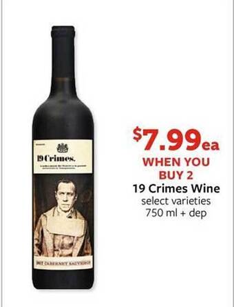 Fareway 19 Crimes Wine offer