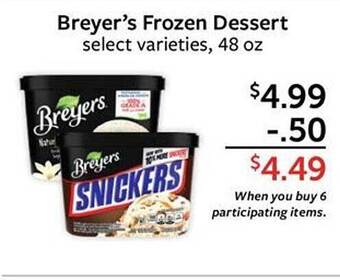 Fareway Breyers Frozen Dessert offer