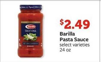 Fareway Barilla Pasta Sauce offer