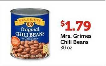 Fareway Mrs Grimes Chili Beans offer
