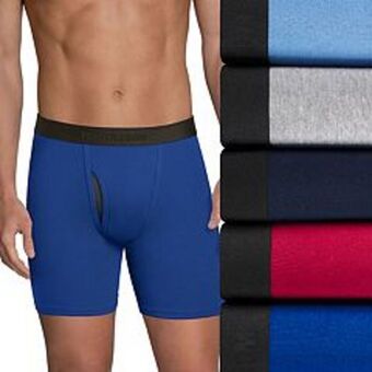 Kohl's Men's fruit of the loom® signature 5-pack cool zone fly boxer briefs offer