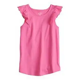 Kohl's Girls 4-12 jumping beans® eyelet flutter tee offer