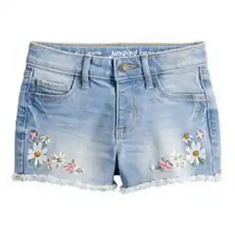Kohl's Girls 4-12 jumping beans® raw-hem denim shortie shorts offer