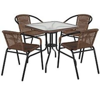 Kohl's Flash furniture rattan square patio table & chair 5-piece set offer