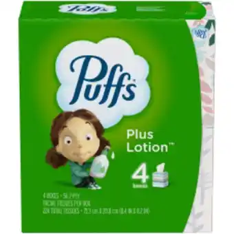 Office Depot Puffs plus lotion 2 ply facial offer