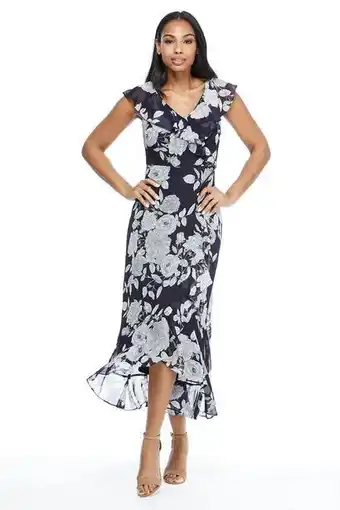 Stein Mart Mia monotone floral garden party dress - petite offer