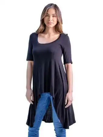 Stein Mart 24seven comfort apparel extra long high low tunic top offer