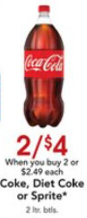 Dierbergs Coke, Diet Coke Or Sprite offer