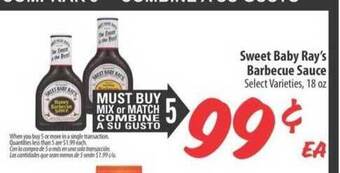 Food 4 Less Sweet Baby Ray's Barbecue Sauce offer