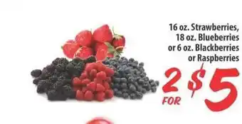 Food 4 Less Strawberries , Blueberries Or Blackberries Or Raspberries offer