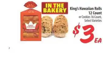 Food 4 Less King's Hawaiian Rolls 12 Count Or Cookies 16 Count, offer