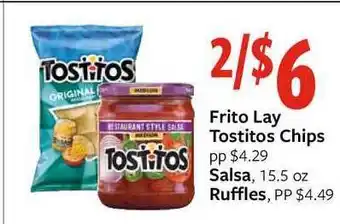 Fareway Frito Lay Tostitos Chips , Salsa , Ruffles offer