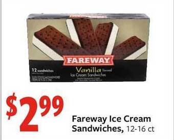 Fareway Fareway Ice Cream Sandwiches offer