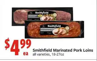 Fareway Smithfield Marinated Pork Sirloins offer