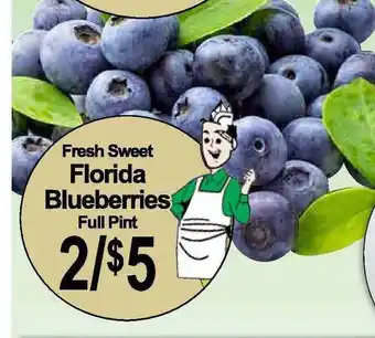 Hollywood Market Fresh Sweet Florida Blueberries offer