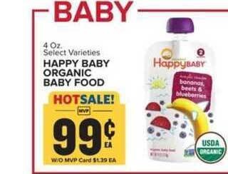 Food Lion Happy Baby Organic Baby Food offer