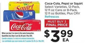 Foods Co Coca-cola Pepsi Or Squirt offer