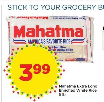 Foods Co Mahatma Extra Long Enriched White Rice offer