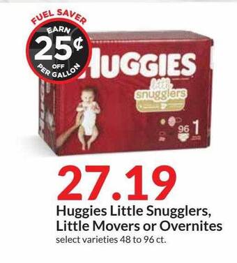 Hy-Vee Huggies Little Snugglers, Little Movers Or Overnites offer