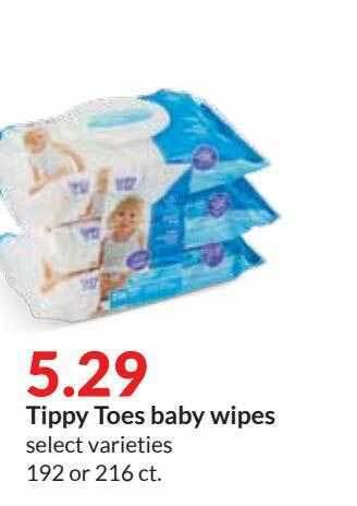 Hy-Vee Tippy Toes Baby Wipes offer