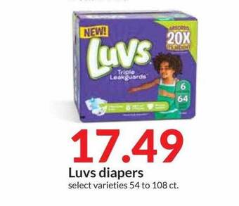 Hy-Vee Luvs Diapers offer