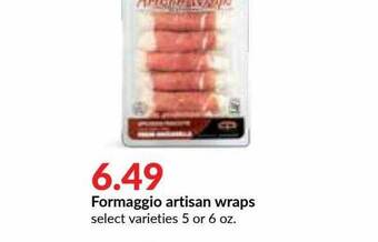 Hy-Vee Formaggio Artisan Wraps offer