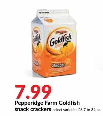 Hy-Vee Pepperidge Farm Goldfish Snack Crackers offer