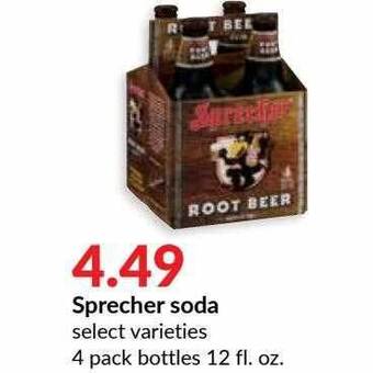 Hy-Vee Sprecher Soda offer