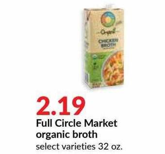 Hy-Vee Full Circle Market Organic Broth offer