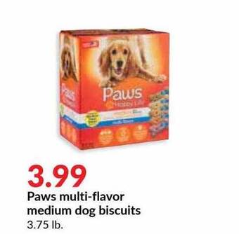 Hy-Vee Paws Multi-Flavor Medium Dog Biscuits offer