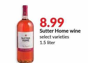 Hy-Vee Sutter Home Wine offer