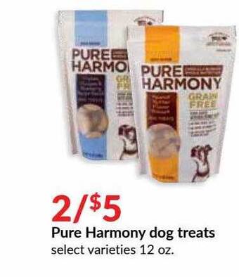 Hy-Vee Pure Harmony Dog Treats offer