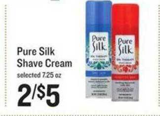 Lowes Foods Pure Silk Shave Cream offer