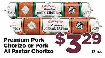 Food Town Store Premium Pork Chorizo Or Pork Al Pastor Chorizo offer