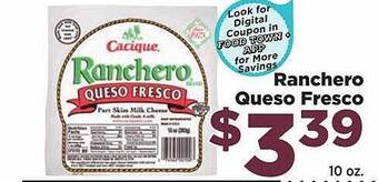 Food Town Store Cacique Ranchero Queso Fresco offer