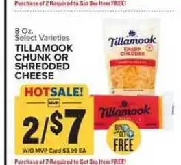 Food Lion Tillamook Chunk Or Shredded Cheese offer