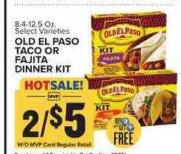 Food Lion Old El Paso Taco Or Fajita Dinner KIt offer
