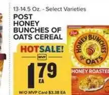 Food Lion Post Honey Bunches Of Oats Cereal offer