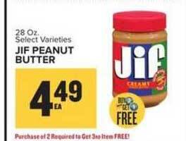 Food Lion Jif Peanut Butter offer